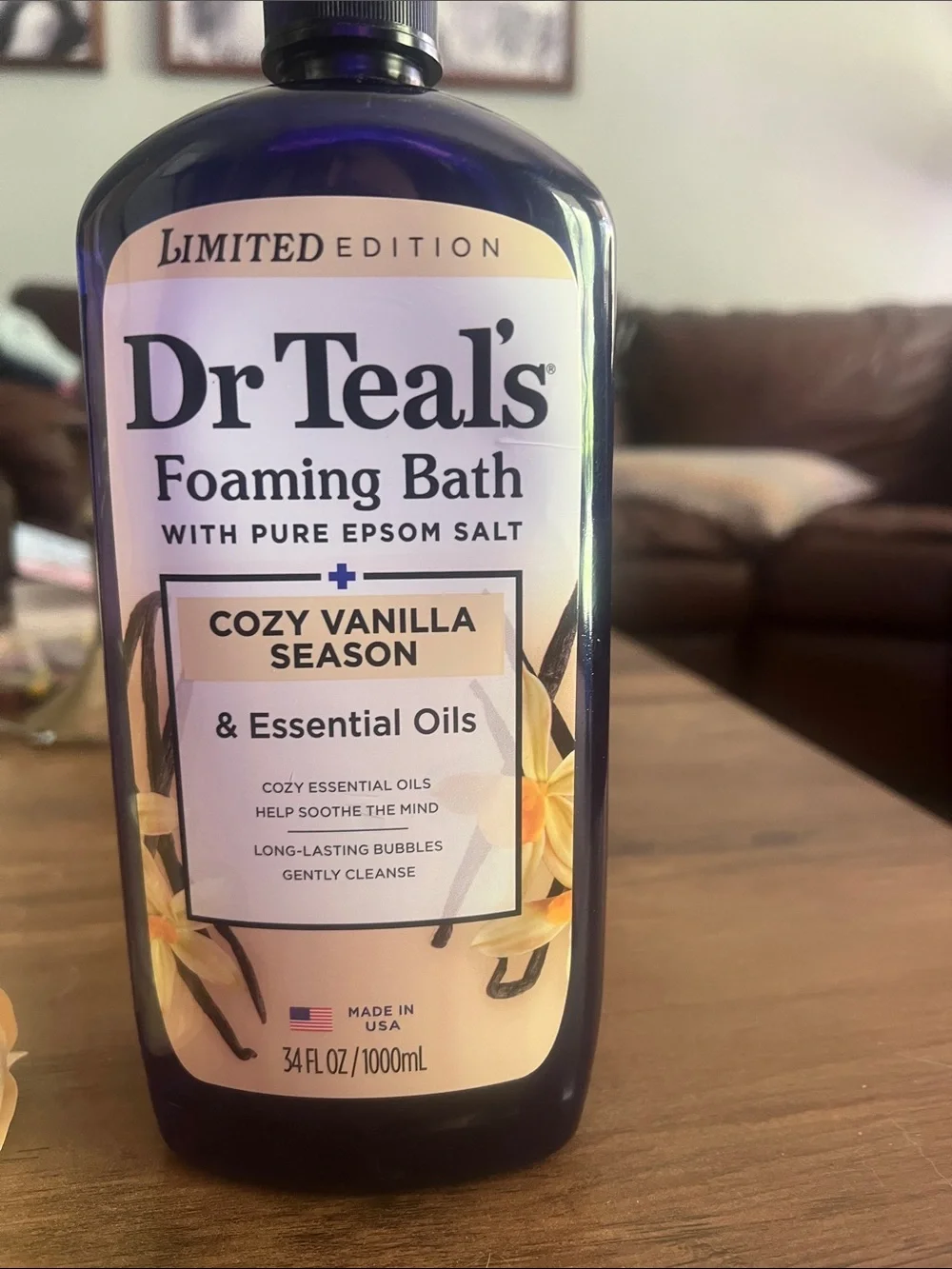 Dr Teal's Cozy Vanilla Season Epsom Salt Soaking Solution & Foaming Bath